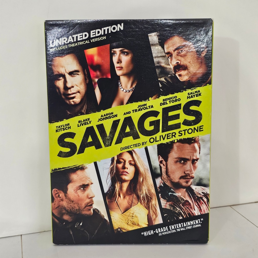 Savages DVD Unrated Edition Oliver Stone Taylor Kitsch Blake Lively Travolta